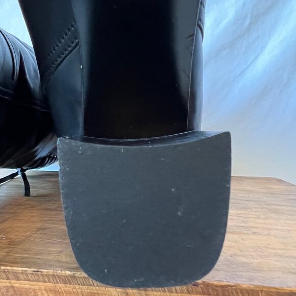 Coach Coty Boots, Black Leather Back Laces, Mid-Calf Size 10, Made in Italy EC - Picture 9 of 11